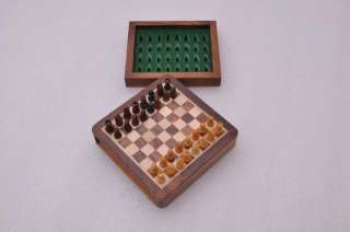 Travelling Magnetic Wooden Chess Set drawer Fitted pcs  