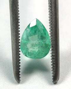  .90ct Colombian Emerald 8x6 Pear VS Untreated Loose Stone Wholesale