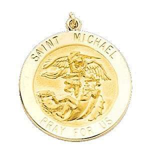  14KY St. Michael Medal 25mm/14kt yellow gold Jewelry