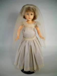 1958 Holiday Art Bride Doll by Valentine Sleep Eyes  