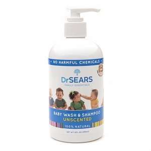  Dr  Baby Wash & Shampoo, Unscented, 12 fl oz Health 