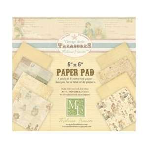  Melissa Frances Attic Treasures Paper Pad 6X6 32 Sheets 8 Designs 