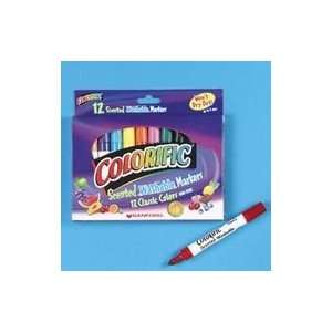  Colorific Scented Washable Markers, Assorted Colors, 12 