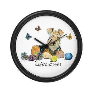  Life is Good Terrier Pets Wall Clock by 