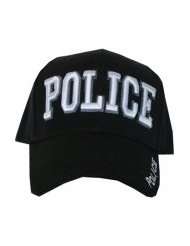 Outer Rebel Fashion Baseball Caps  US Military, Black with POLICE 3 D 