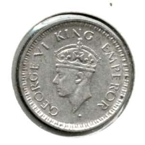  1944L British India 1/4 Rupee KM#547 