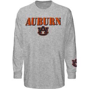  Auburn Tigers Youth Logo Stamp Long Sleeve T Shirt   Ash 