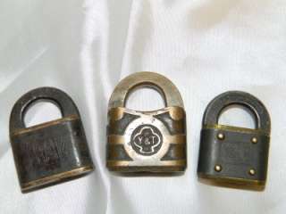 Offered is a lot of 3 antique padlocks . Included is 2 YALE locks and 