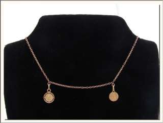 ART NOUVEAU FRENCH GOLD FIX CHAIN NECKLACE & 2 ST THERESE MEDALS. SEE 