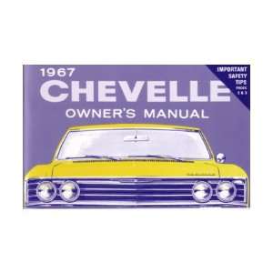  1967 CHEVROLET CHEVELLE Owners Manual User Guide 