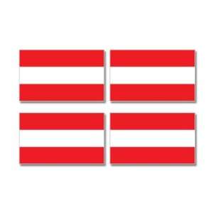  Austria Austrian Country Flag   Sheet of 4   Window Bumper 