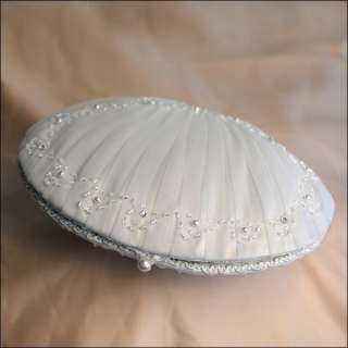 Unique Ring Bearer Wedding Pillow Chiffon Shell Design Wedding Ring 