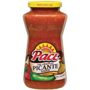 PACE 16oz MEDIUM PICANTE SAUCE 3pack Grocery & Gourmet Food