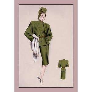  Vintage Art Dress Suit With Dolman Sleeve   07153 2
