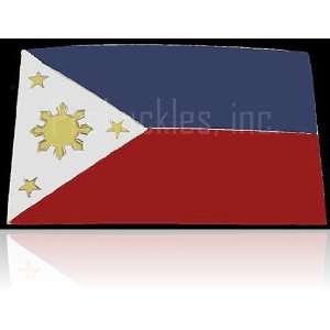 Philippines Flag Square Belt Buckle