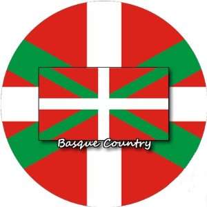  Pack of 12 6cm Square Stickers Basque Flag