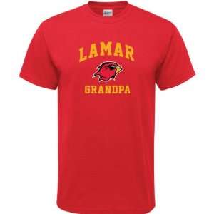    Lamar Cardinals Red Grandpa Arch T Shirt