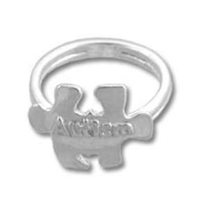  Autism Awareness on Puzzle Sterling Silver Ring Size 7 