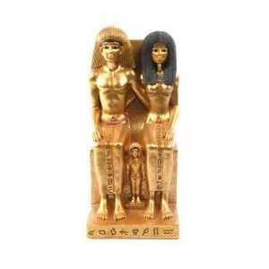  Egyptian King and Queen Seated Statue