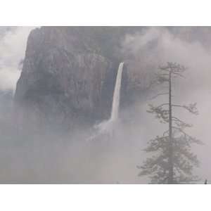  Mist Shrouds Bridalveil Fall in Yosemite National 