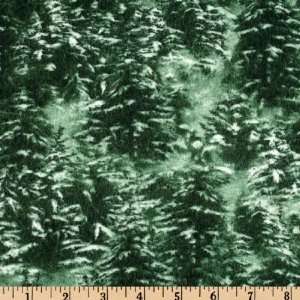   Sky Flannel Trees Green Fabric By The Yard Arts, Crafts & Sewing