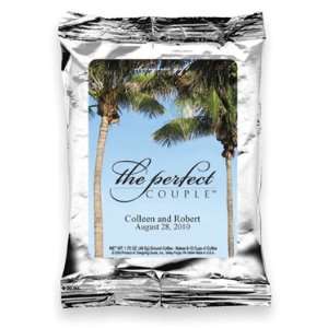 Coffee Wedding Favor   The Perfect Couple   Palm Trees Photo