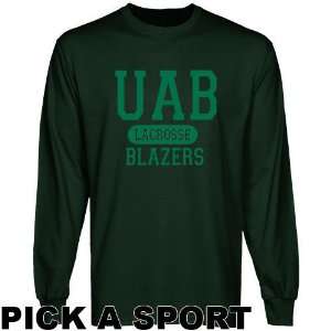 UAB Blazers Forest Green Custom Sport Long Sleeve T shirt  