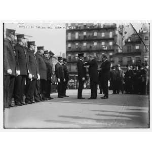  Photo Mayor McClellan pinning medals on honor fireman 1900 