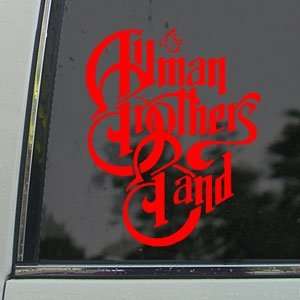  The Allman Brothers Red Decal Band Truck Window Red 
