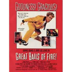  Great Balls of Fire (1989) 27 x 40 Movie Poster Style G 