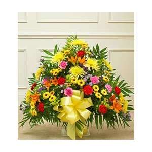 Funeral Flowers by 1800Flowers   Heartfelt Tribute Floor Basket 