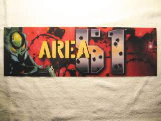 Area 51 Jamma Arcade Marquee / Header  