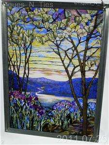 MMA L C Tiffany Stained Favrile Glass Magnolias Irises  
