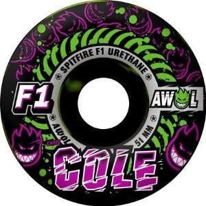  Spitfire Cole F1sc Awol 53mm Black Green Swirl Skate 