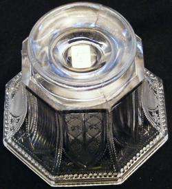 Gothic Arches sugar bowl flint glass 1830 1840 neat  