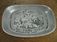 Wilton Armetale Pewter Give Us Our Daily Bread Plate Tr  