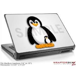  Medium Laptop Skin   Penguins on White by WraptorSkinz 