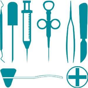  Medical Tool Set Removable Wall Sticker