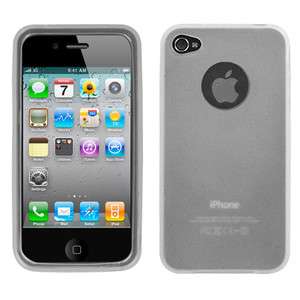 Semi Transparent White Candy Skin Cover (Rubberized) For Apple iPhone 