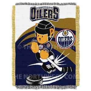  NHL Edmonton Oilers Baby Afghan / Throw Blanket Sports 