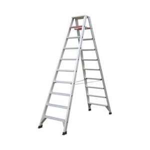  Industrial Grade 4HXC1 Stepladder, Twin, 10Ft, 10Steps 