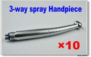 10pcs OEM High speed dental handpiece of 3 way spray  