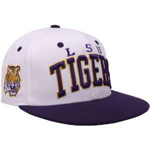  Zephyr LSU Tigers White Purple Superstar Snapback 