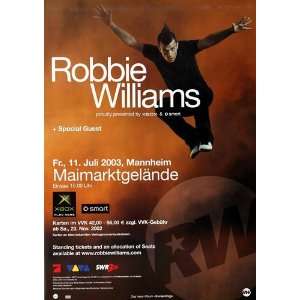  Robbie Williams   Escapology 2003   CONCERT   POSTER from 