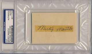 MICKEY MANTLE SIGNED CUT SIGNATURE PSA/DNA SLABBED  