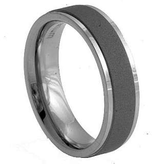 Titanium Ring Wedding Band Sandblasted Unisex 6mm Sz 9  