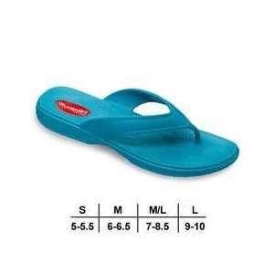 Okabashi Womens MAUI Thong Sandal, Flip Flop TURQUOISE (size MEDIUM 