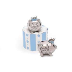  Mud Pie Baby Little Prince Mini Pewter Bank Baby