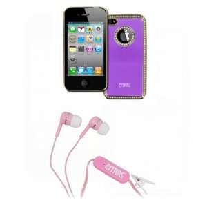  EMPIRE Apple iPhone 4 / 4S Purple Brushed Metal with 