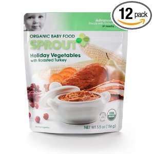 Sprout Organic Baby Food, Stage 3, Holiday Vegetable Dinner with 